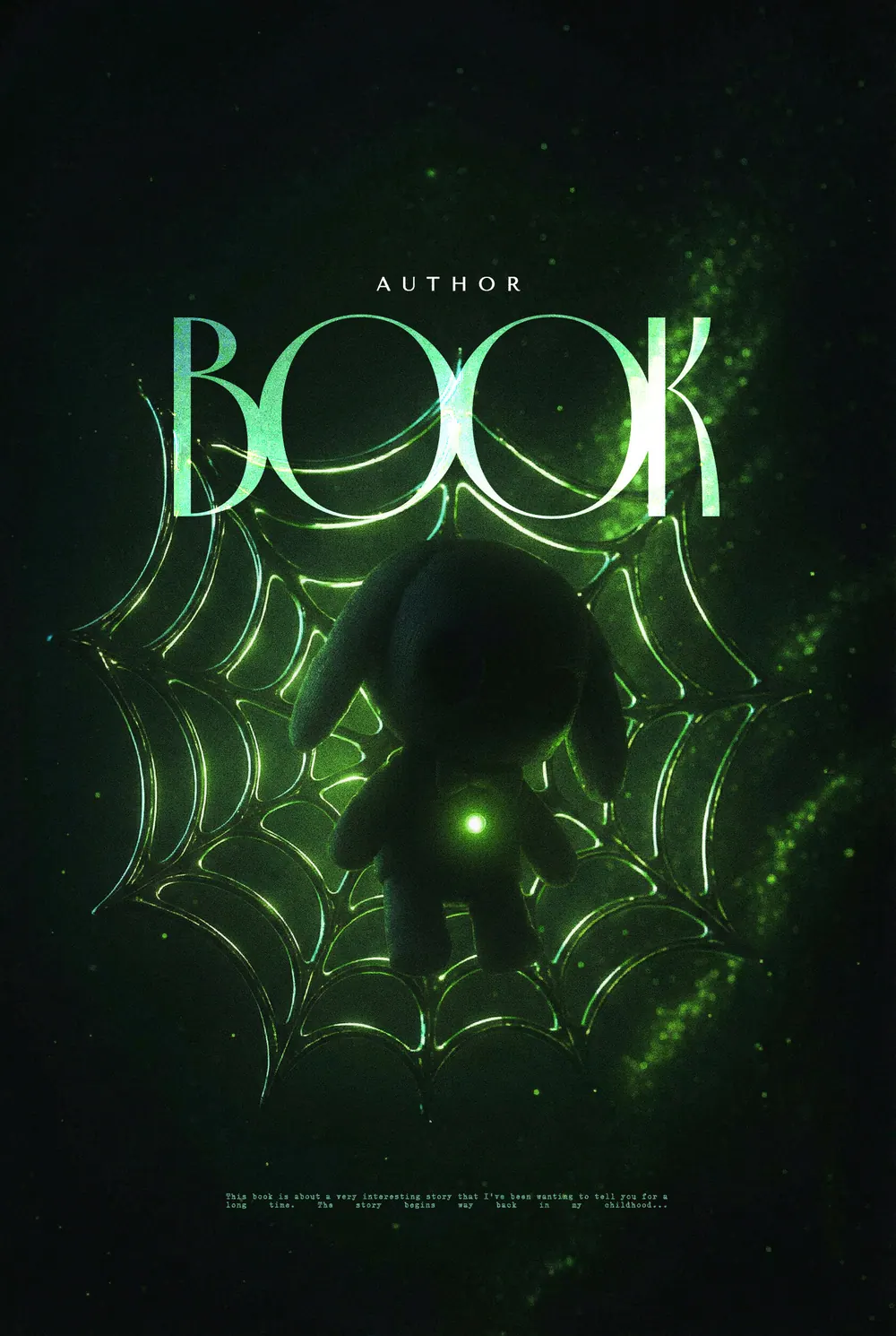 “Venomous Web” book cover: A luminous green web surrounds a dark centre.