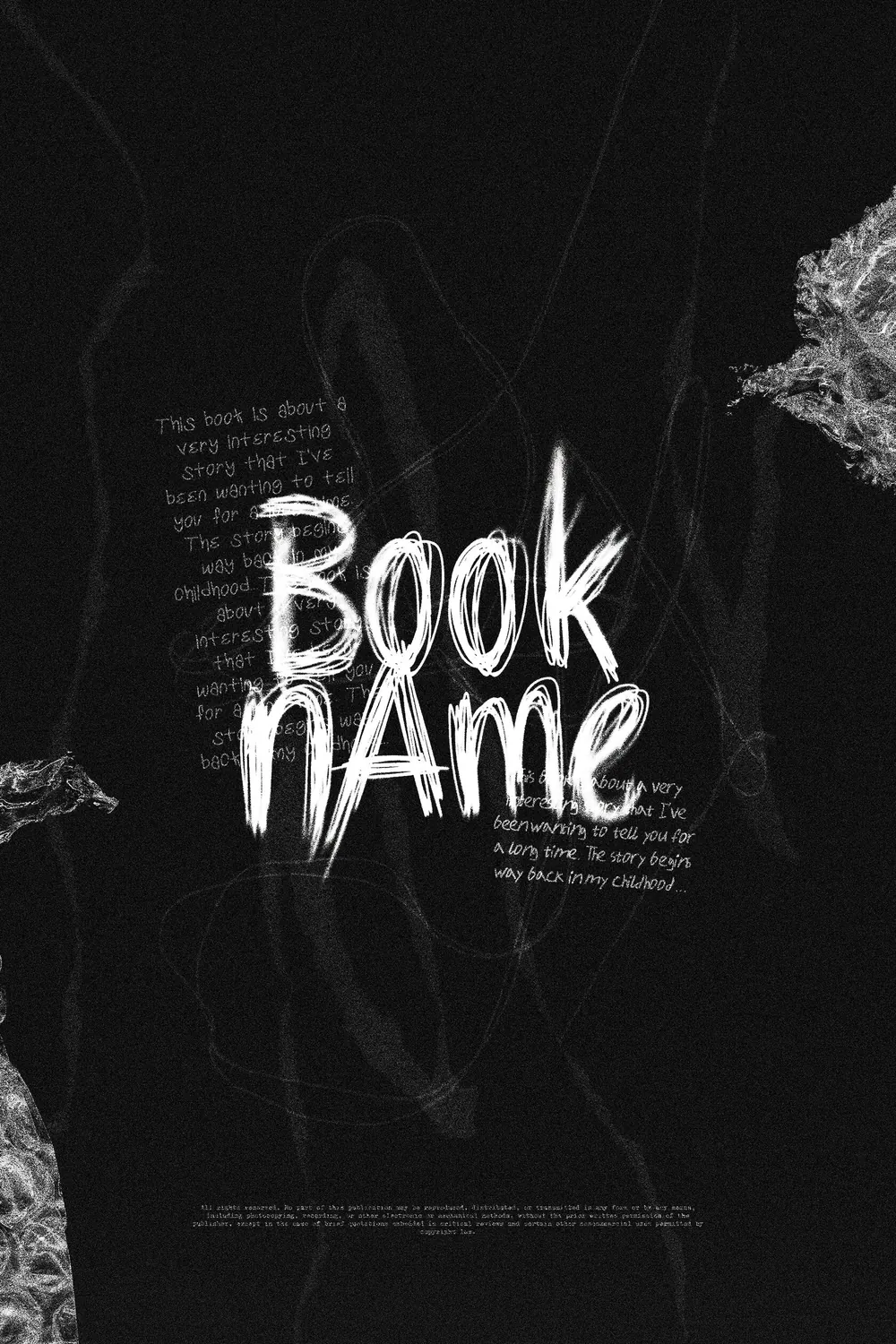“Ink Confession” book cover: White handwritten letters emerge from a dark rough texture.