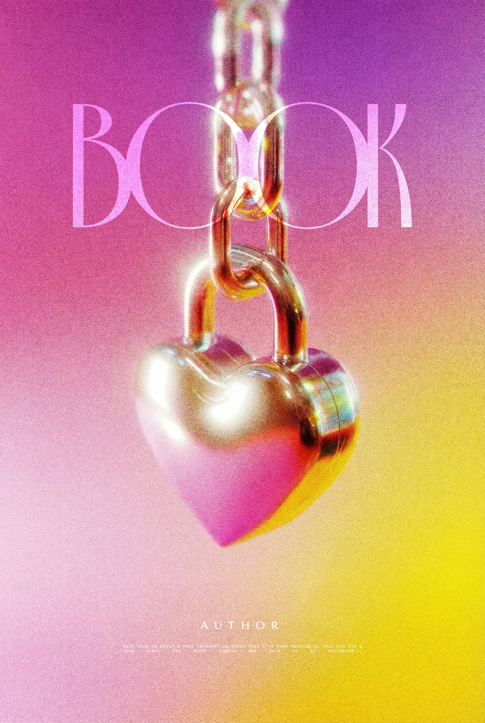 “Golden Pulse” book cover: A gold chain with bright charms sparkles against pink and yellow.