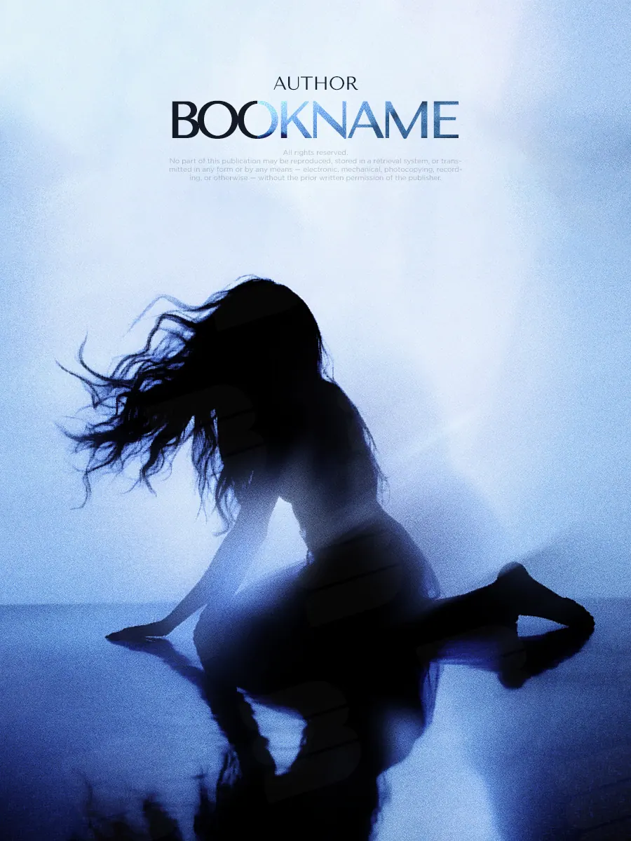 “Reflective Whisper” book cover: A seated woman and her reflection form a quiet blue composition.