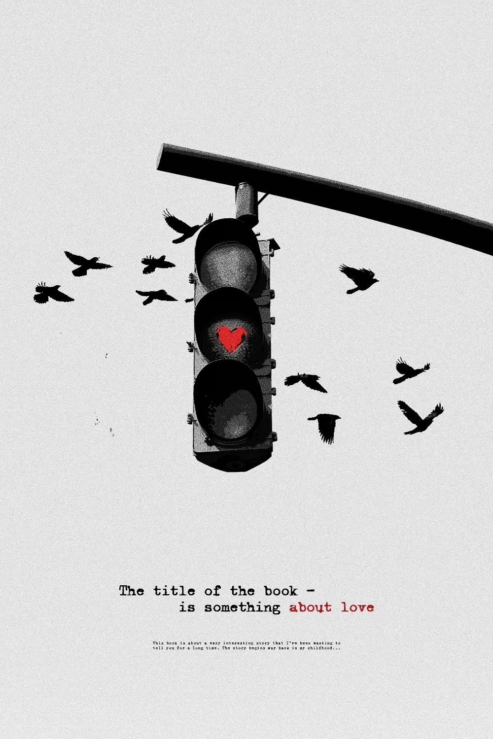 “Crimson Signal” book cover: Black birds surround a red traffic light on white.