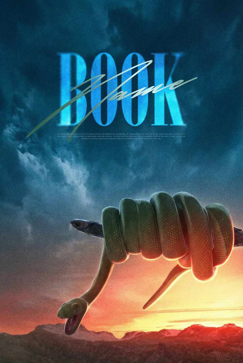 “Coiled Sunset” book cover: A hand grips a coiled telephone cord above a bright sunset horizon.