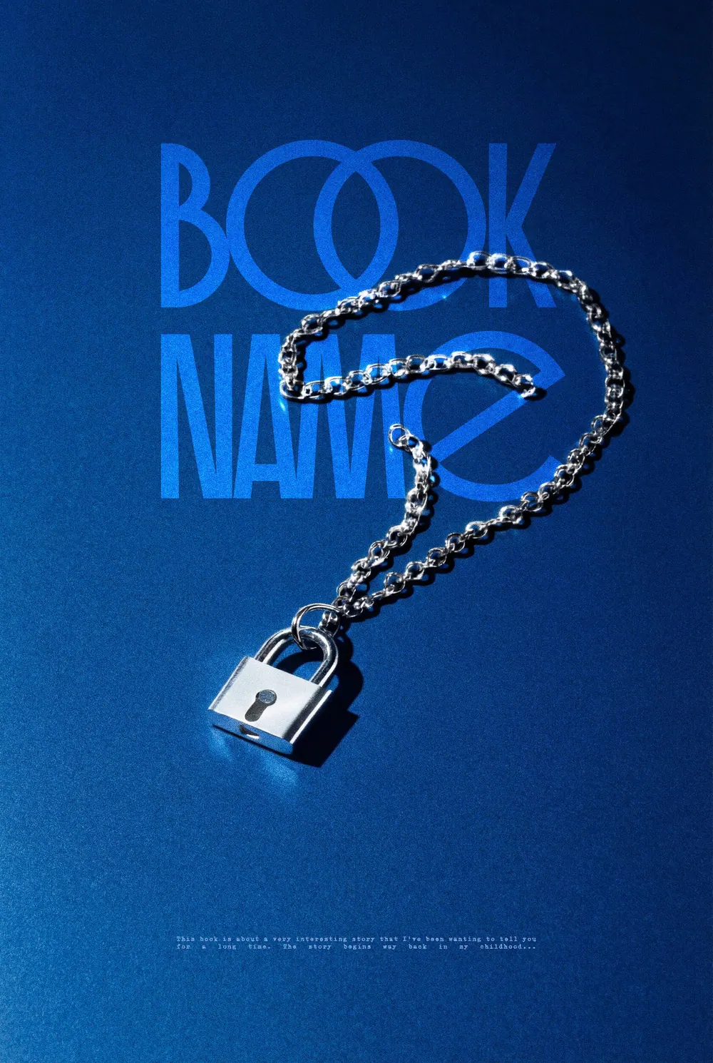 “Locked Secrets” book cover: A silver chain with a lock lies on saturated blue.