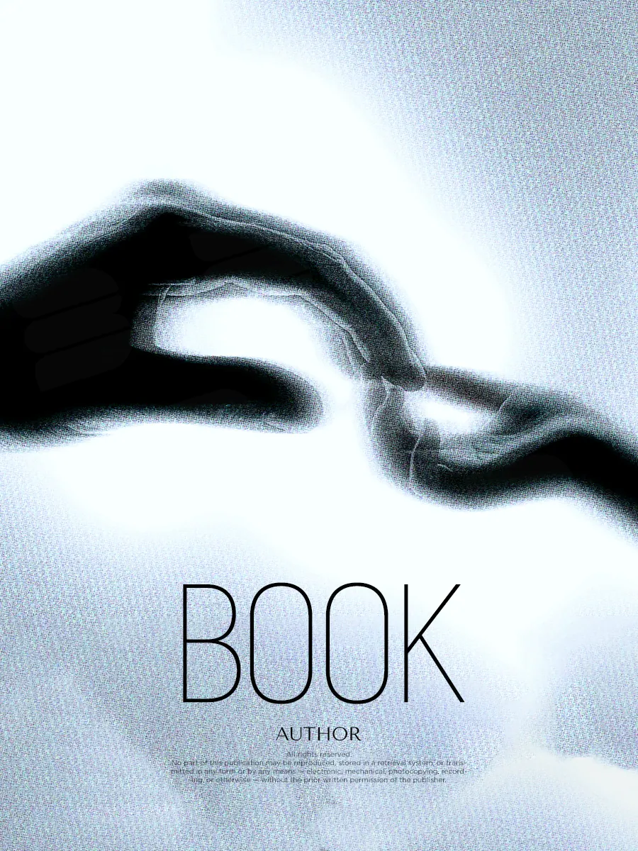 “Ephemeral Connection” book cover: Two blurred hands reach towards one another on a pale background.