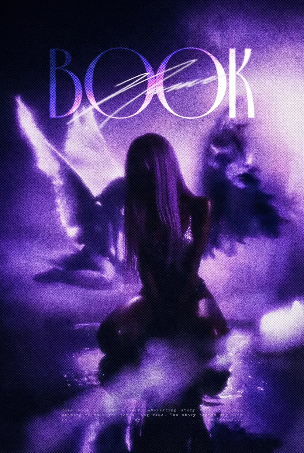 “Violet Ascension” book cover: A woman with raised arms is surrounded by violet radiance and smoke.