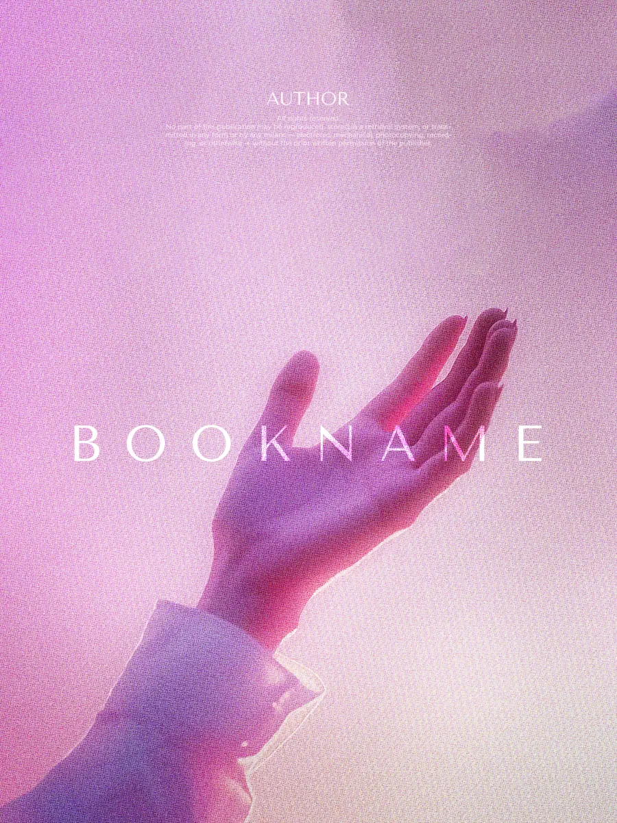 “Celestial Touch” book cover: A raised hand reaches towards light on a soft pink background.