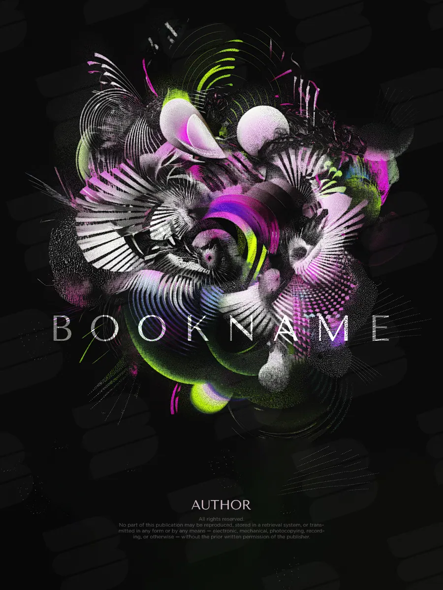 “Technicolor Bloom” book cover: A lush floral collage combines pale petals, dark foliage and purple accents.