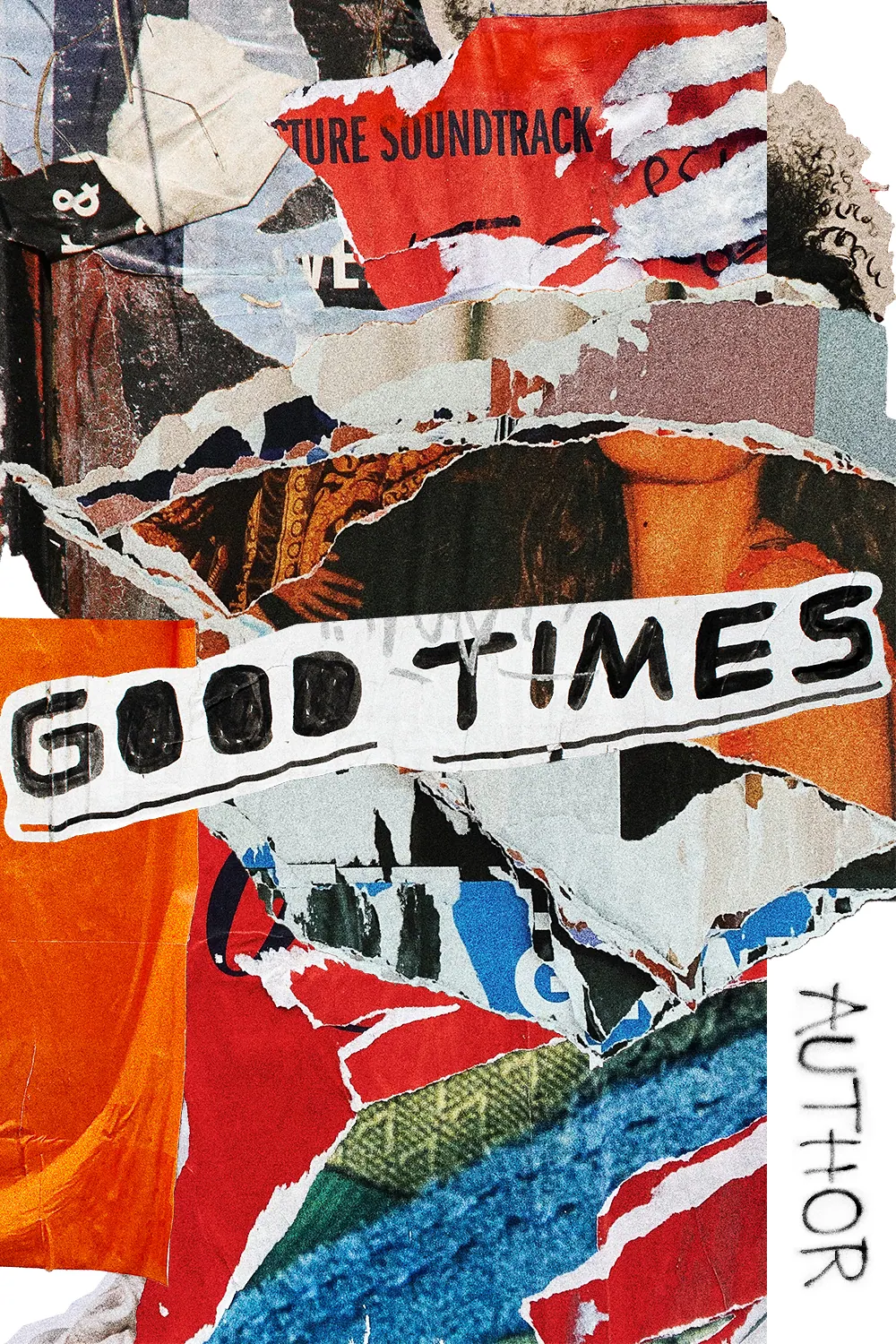 “Vivid Chaos” book cover: Torn coloured posters and large lettering form a busy urban collage.