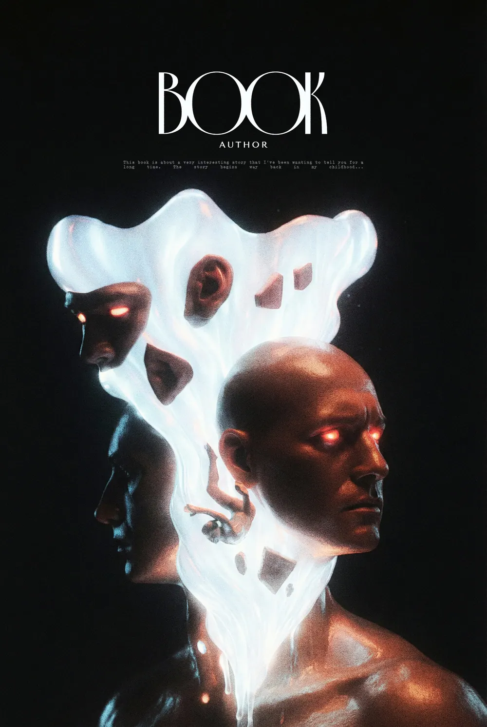 “Emanating Mind” book cover: A white smoky shape rises behind a human head.