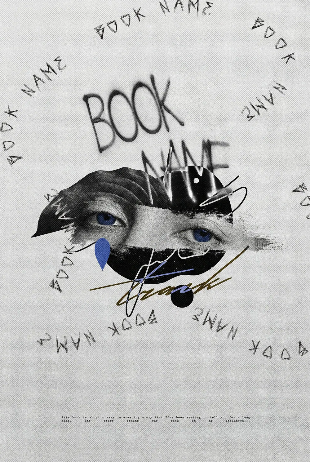 “Shattered Sight” book cover: Eyes and lips are assembled from separate black-and-white fragments with handwriting.