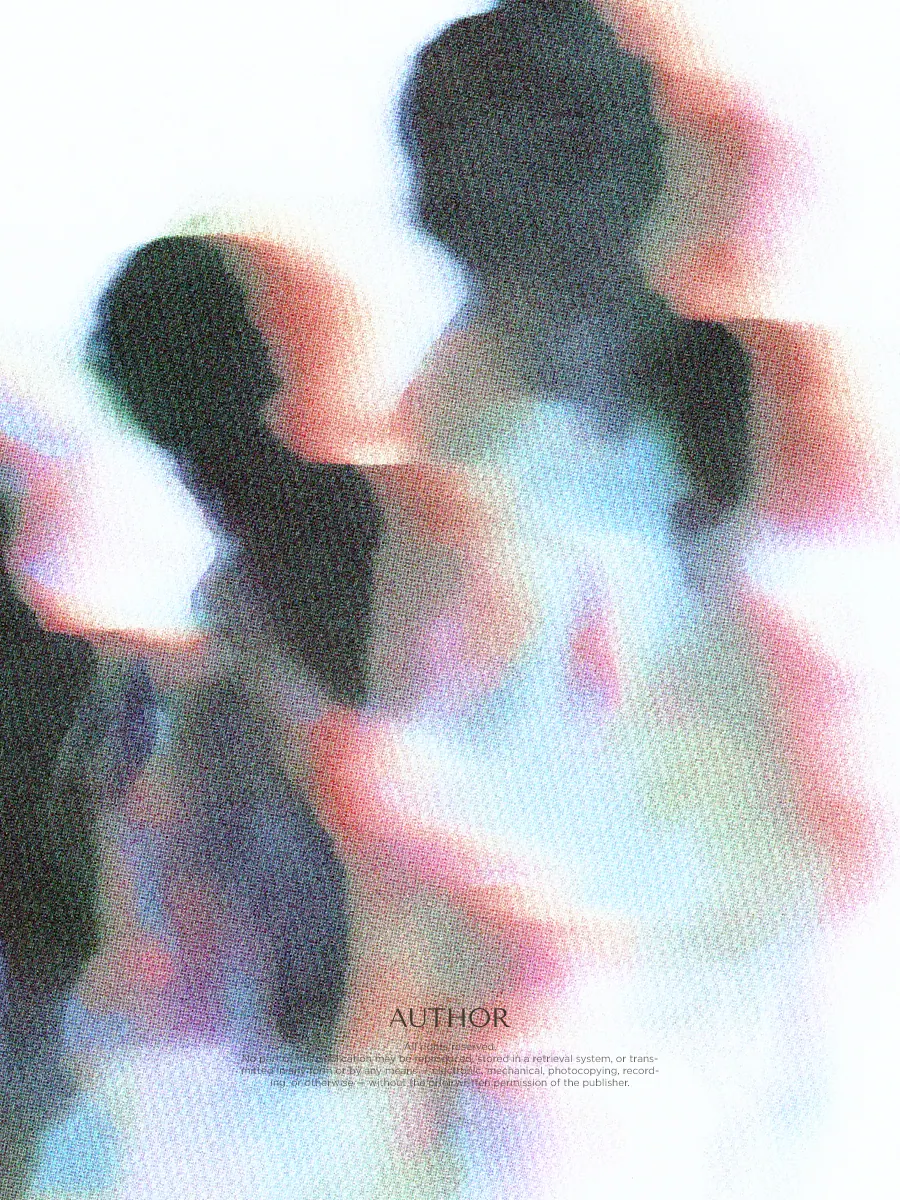 “Echoes of Self” book cover: Several blurred silhouettes overlap with shifted colours.