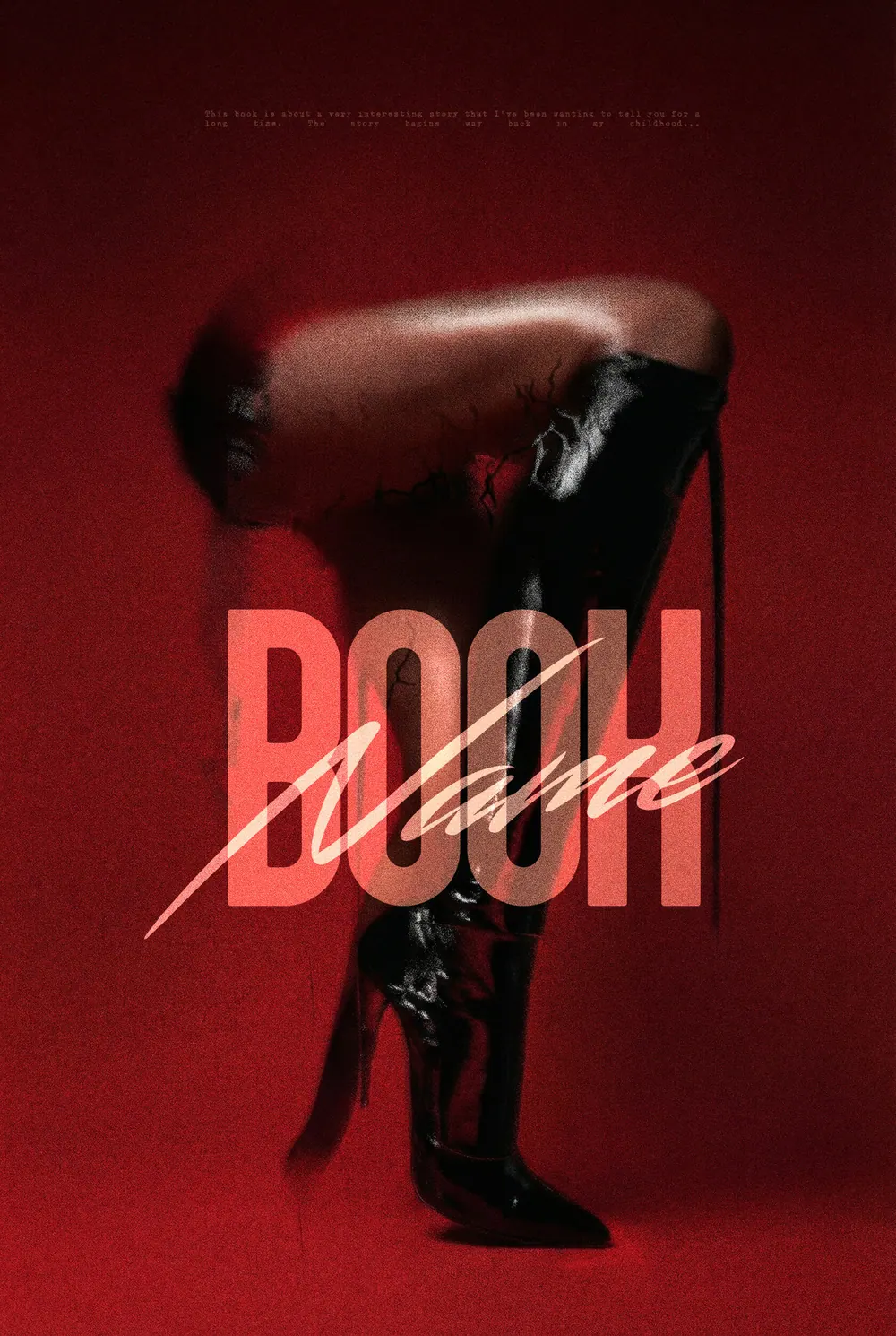 “Crimson Step” book cover: A tall black boot with flowing details stands out against dark red.