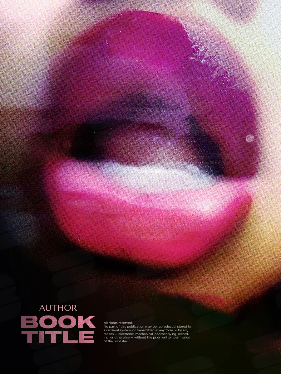 “The Open Maw” book cover: A close-up of parted lips blurs into pink and dark tones.