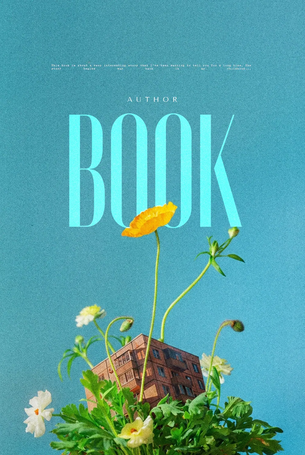 “Concrete Flora” book cover: Flowers and green stems grow from a small piece of concrete.